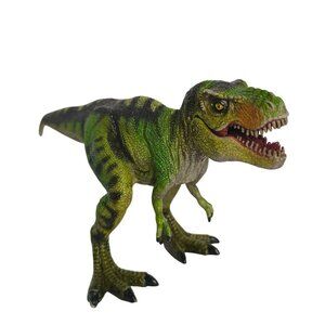 Realistic Tyrannosaurus Rex Dinosaur Figurine Green Black 10.5"Toy Adv. Force